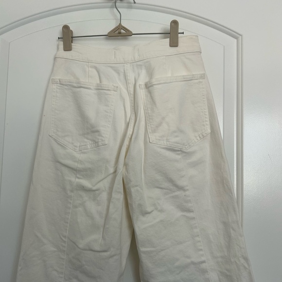 Madewell Emmett Wide Leg White Cream Wide-Leg Pants size 26 - Picture 5 of 9